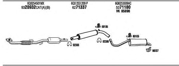 WALKER SET16809B Exhaust System